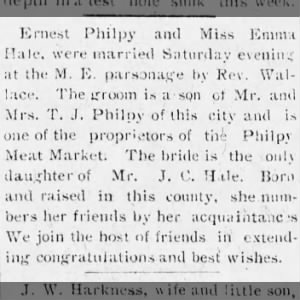 Marriage of Philpy / Hale