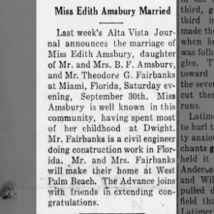 Marriage of Amsbury / Fairbanks