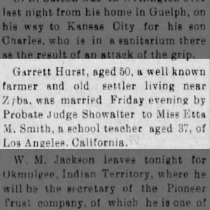 Hurst, Garrett - 2nd Marriage