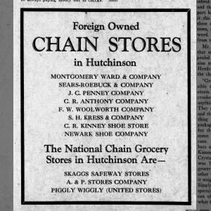 Foreign owned (?!?) chain stores - "American"