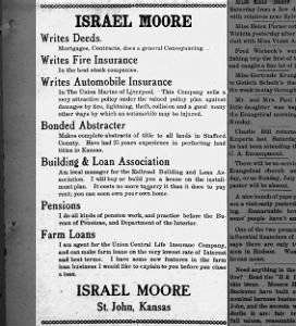 Israel Moore Story (22 Jun 1911)