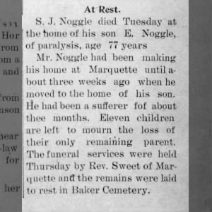 Obituary for S. J. Noggle