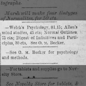 O.M. Becker sells his used books?