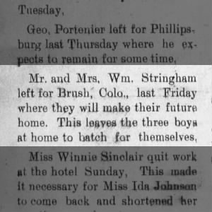 Stringham_Mr n Mrs Wm_future home in Brush CO_3 boys at home 1907