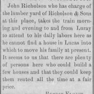 John Richolson can't find home to rent in Lucas