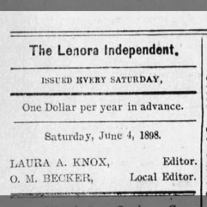 Otto the local editor - Lenora Independent