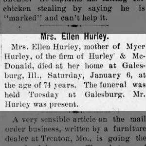 Obituary for Ellen Hurley