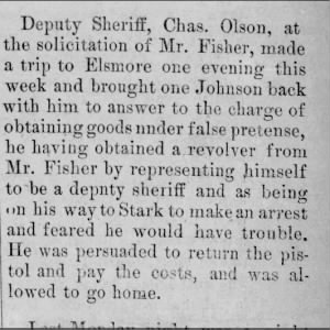 Deputy Sheriff Charles Olson 1892
sheriff 

























































