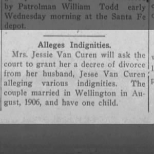 Virginia Price Van Curen divorce