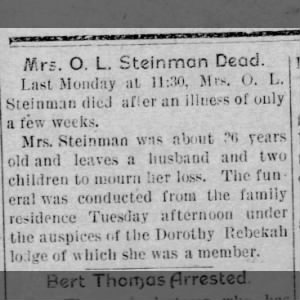 Sallie Steinman Obituary