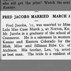 Marriage of Jacobs / Case