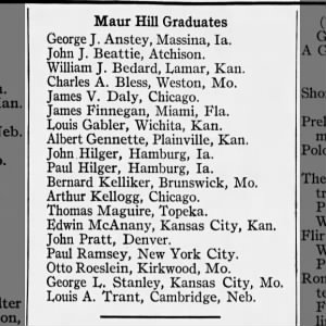 Dad's graduation from Maur Hill
