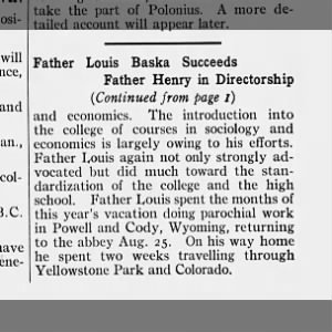 Father Louis Baska - (continued from page 1)