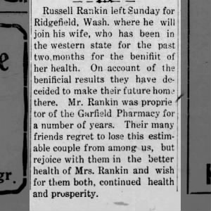 Russell Rankin to the west for health