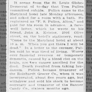 1909 Jan 28 Pullen commits suicide 