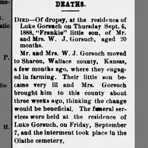 Obituary for  Gorsnch