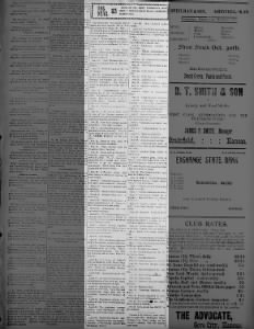 Gove Co Important Events 1898