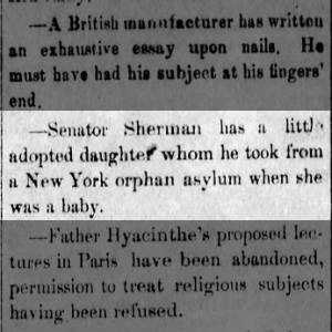 Senator Sherman adopts NY orphan