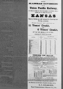 Railroad Lands for Sale Western Kansas July 1881