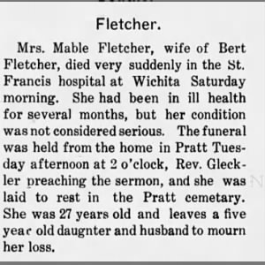 Obituary for Mable Fletcher