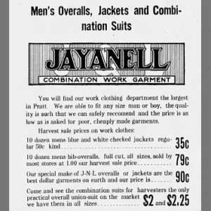 Overall union suit jayanell 1914