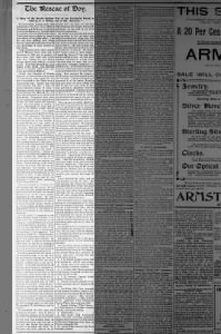 Joseph Gardner - The Rescue of Doy
The Ottawa Weekly Times - Ottawa, KS
Thurs, Dec 16, 1897 - page 3