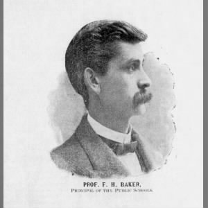 1897 principal of the  Logan Schools Prof Baker  from "The Breeze"