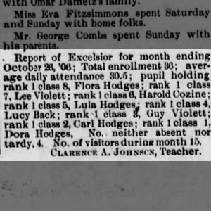 Report of Excelsior 10-26-06