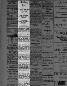 Clafin Gazette 19 Apr 1888