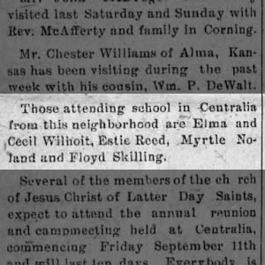 *Noland, Myrtle - 1903 Attending school in Centralia