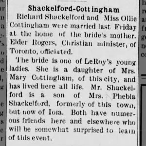 Marriage of Shackelford / Cottingham