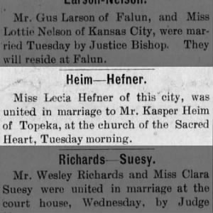 Marriage of Hefner / Heim