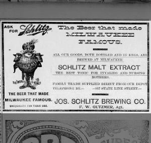 19860213 Neue Kansas Staats-Zeitung Kansas City, Kansas Schlitz Beer AD