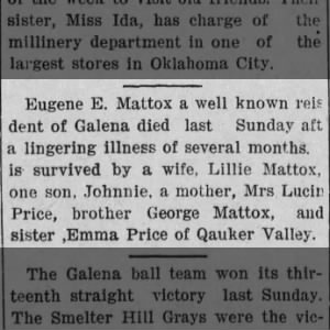 Obituary for Eugene E. Mattox