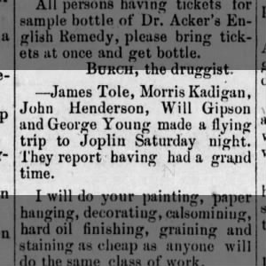 George Young takes a flying trip