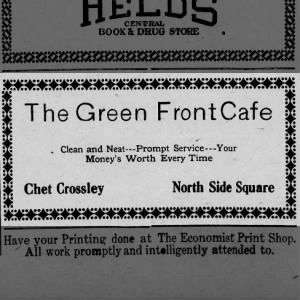 The Green Front Cafe - Chet Crossley, Prop.