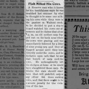 1913-05-01 Fish milked his cows