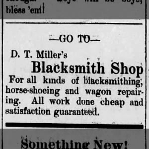 David T. Miller - blacksmith shop