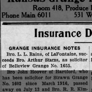 Starns Kansas Grange Monthly Ottawa, KS 1 Sep1923