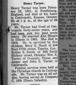 Henry Turner Obituary