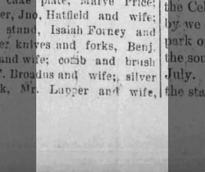 Benjamin Hatfield's Son's Newspaper Wedding Announcement