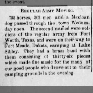Army of 502 Solders stopped at Lake Sibley for the night on the way to Fort Meade Dokota 1888