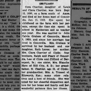 Obituary for Cora Chartier