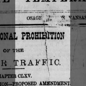 constitutional prohibition of the liquor traffic