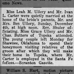 Marriage of Ullery / Carter