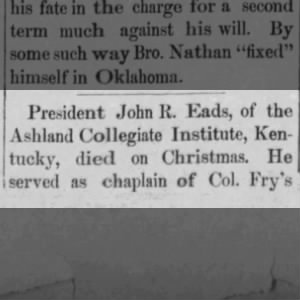Obituary for John R. Eads