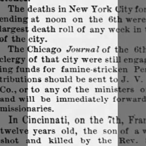 Includes date of shooting of Frank Schick
July 7, 1872