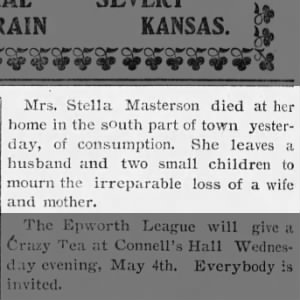 Masterson, Estella Death Notice