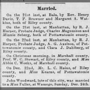 Marriage of Axelson / Dahlberg