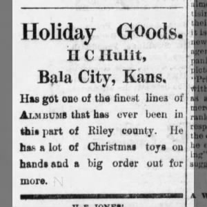 holiday Bala city 13 Dec 1890